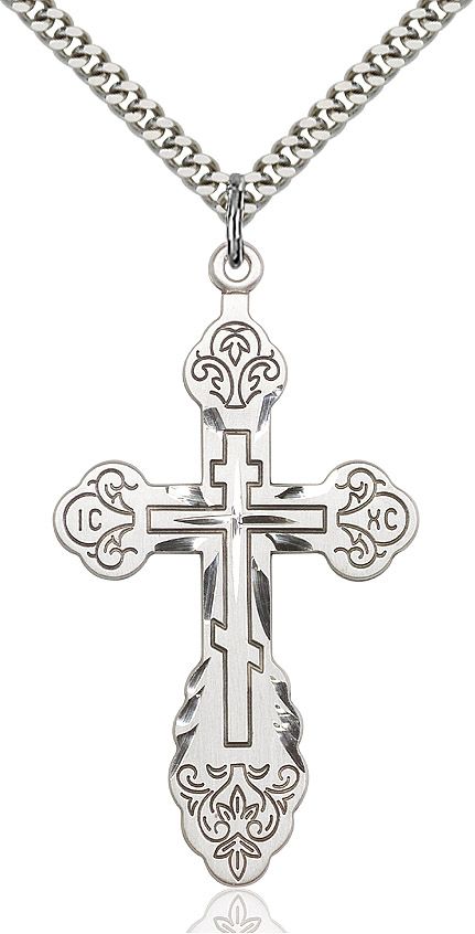 Cross medal 02621, Sterling Silver