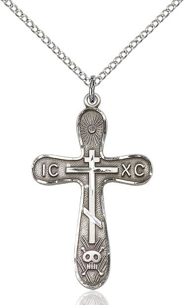 Cross medal 02631, Sterling Silver