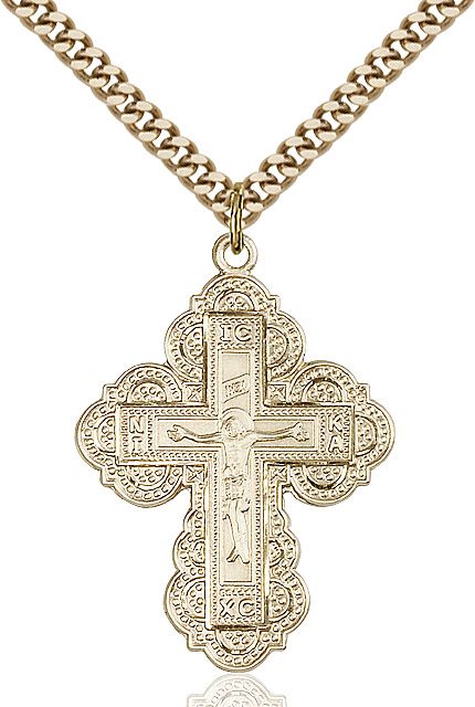 Irene Cross medal 02662, Gold Filled