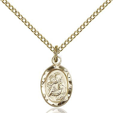 Saint Anthony medal 0301D2, Gold Filled