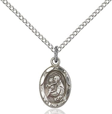 Saint Anthony medal 0301D1, Sterling Silver