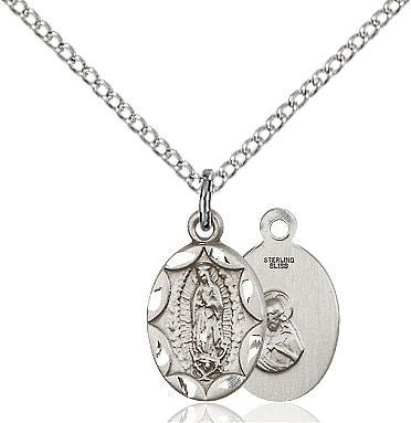 Our Lady of Guadalupe medal 0301F1, Sterling Silver