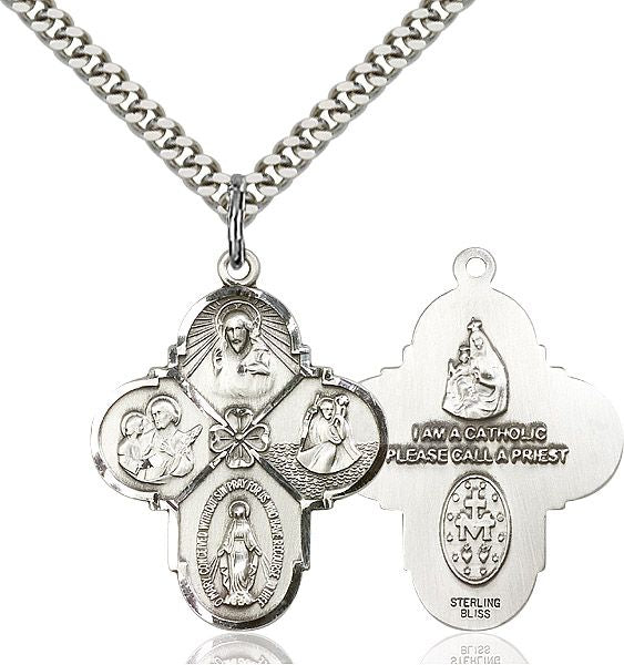 4-way Cross 04781, Sterling Silver