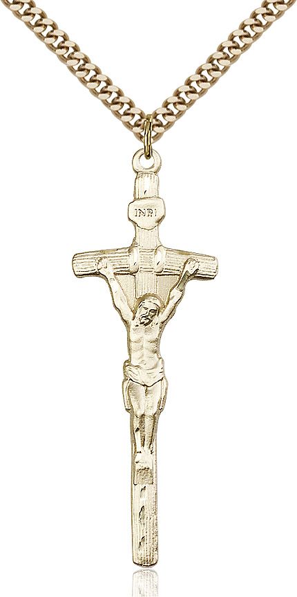 Crucifix medal 05652, Gold Filled