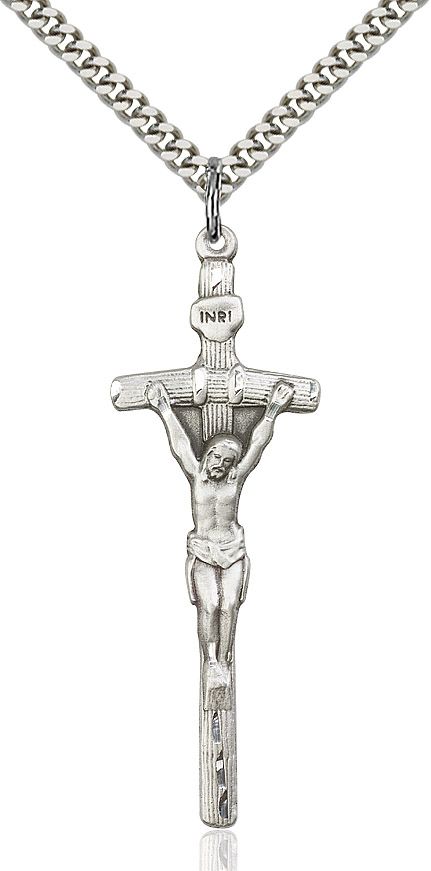 Crucifix medal 05651, Sterling Silver