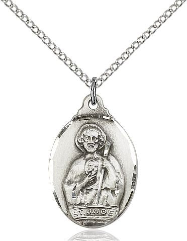 Saint Jude medal 0599J1, Sterling Silver