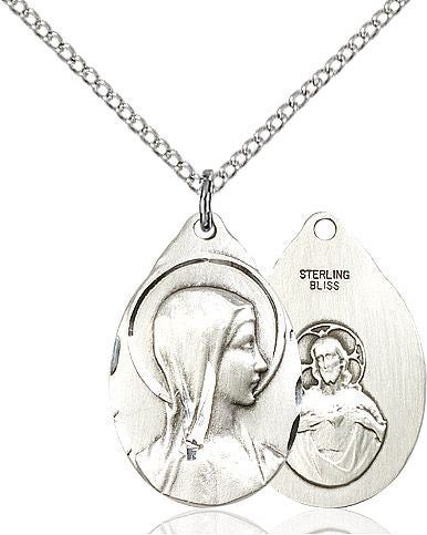 Sorrowful Mother medal 05991, Sterling Silver