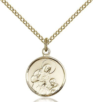 Saint Ann medal 0601A2, Gold Filled