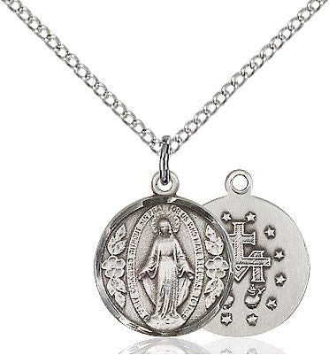 Miraculous medal 0601M1, Sterling Silver