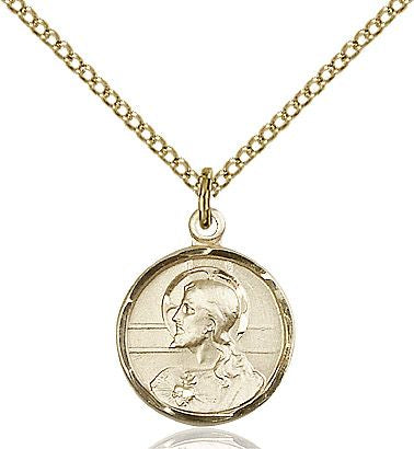Scapular medal 0601S2, Gold Filled