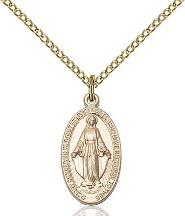 Miraculous medal 06092, Gold Filled