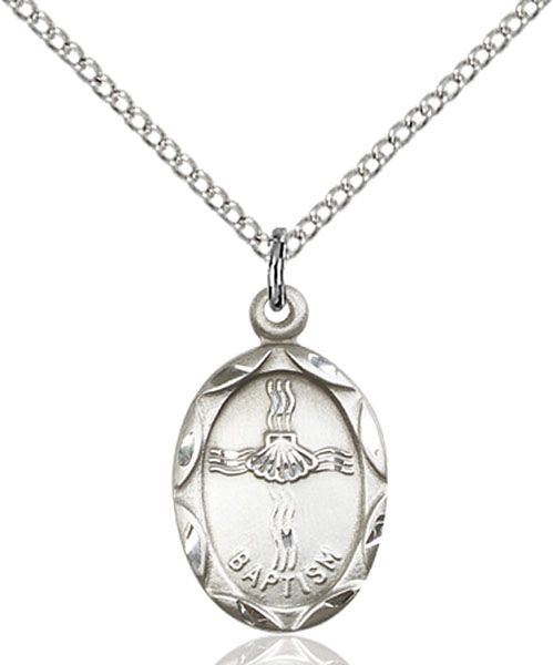 Baptism medal 0612BA1, Sterling Silver