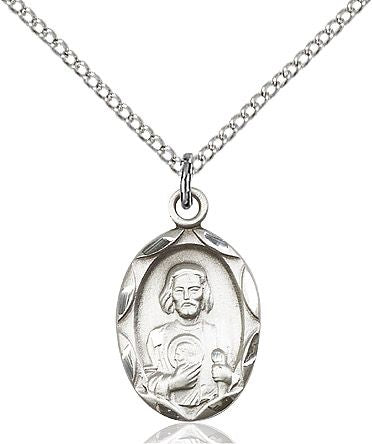 Saint Jude medal 0612J1, Sterling Silver