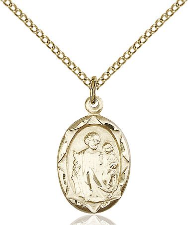 Saint Joseph medal 0612K2, Gold Filled