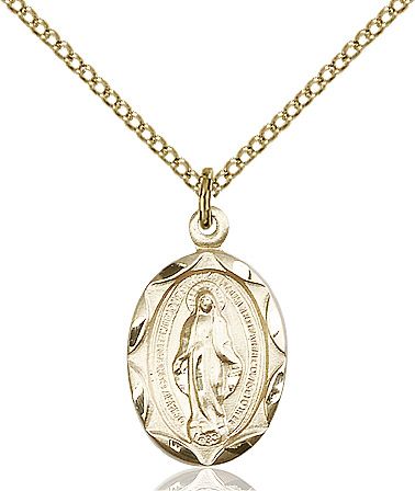 Miraculous medal 0612M2, Gold Filled