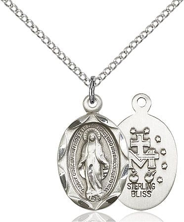 Miraculous medal 0612M1, Sterling Silver