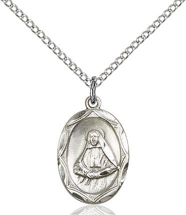 Saint Frances Cabrini medal 0612O1, Sterling Silver