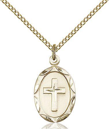 Cross medal 06122, Gold Filled