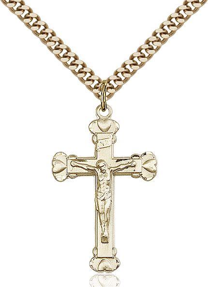 Crucifix medal 06202, Gold Filled