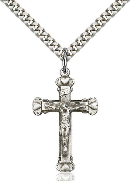 Crucifix medal 06201, Sterling Silver
