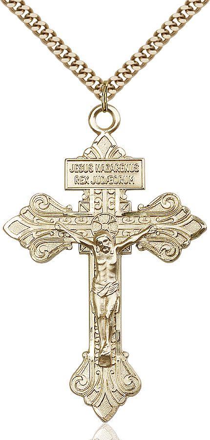 Crucifix medal 06322, Gold Filled