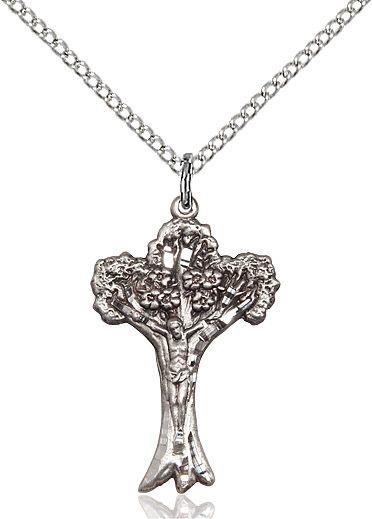 Crucifix medal 06341, Sterling Silver