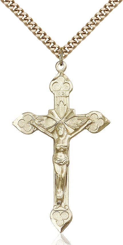 Crucifix medal 06352, Gold Filled