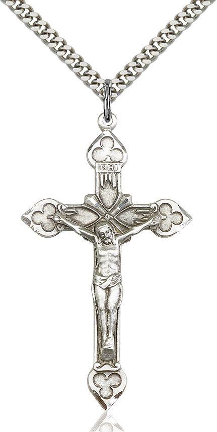 Crucifix medal 06351, Sterling Silver