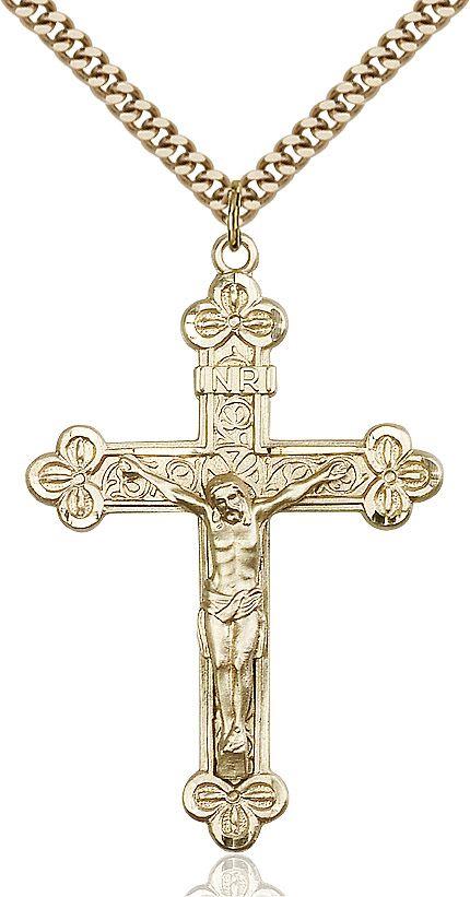Crucifix medal 06392, Gold Filled