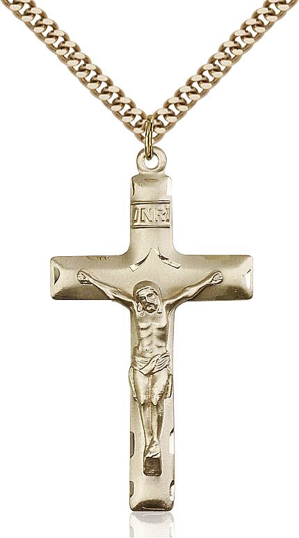 Crucifix medal 06442, Gold Filled