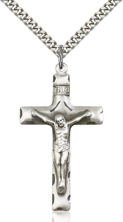 Crucifix medal 06441, Sterling Silver