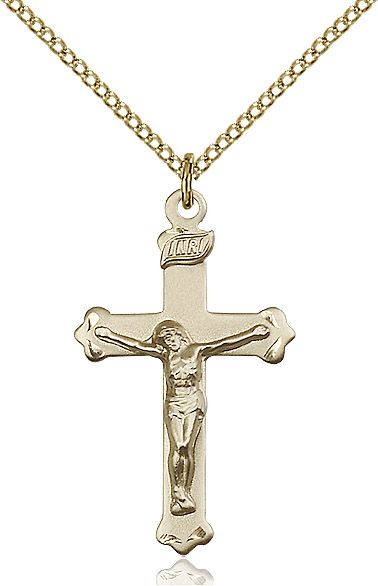 Crucifix medal 06512, Gold Filled