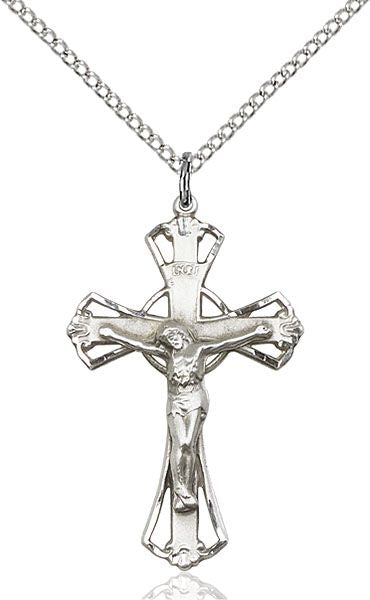 Crucifix medal 06591, Sterling Silver