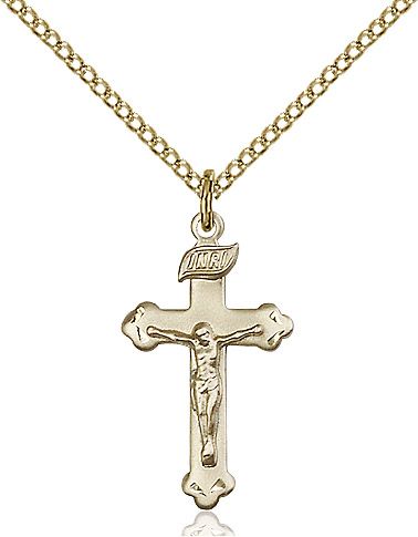 Crucifix medal 06692, Gold Filled