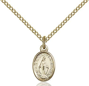 Miraculous medal 0702M2, Gold Filled