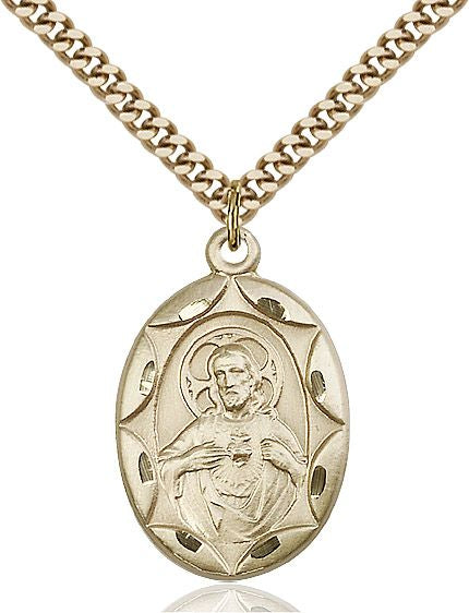 Scapular medal 0801S2, Gold Filled