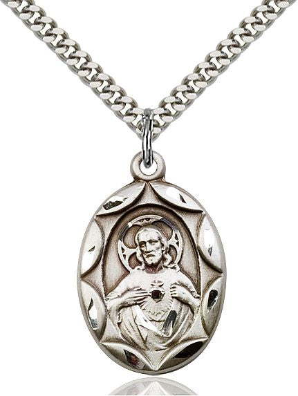 Scapular medal 0801S1, Sterling Silver