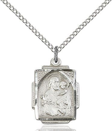Saint Joseph medal 0804K1, Sterling Silver