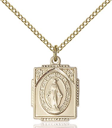 Miraculous medal 0804M2, Gold Filled