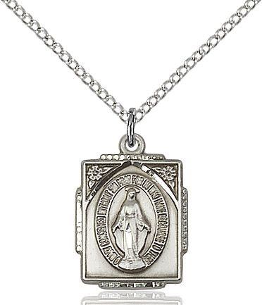 Miraculous medal 0804M1, Sterling Silver