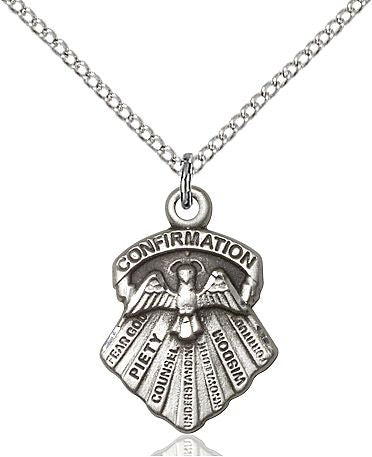 Seven Gifts of the Holy Spirit medal 08861, Sterling Silver