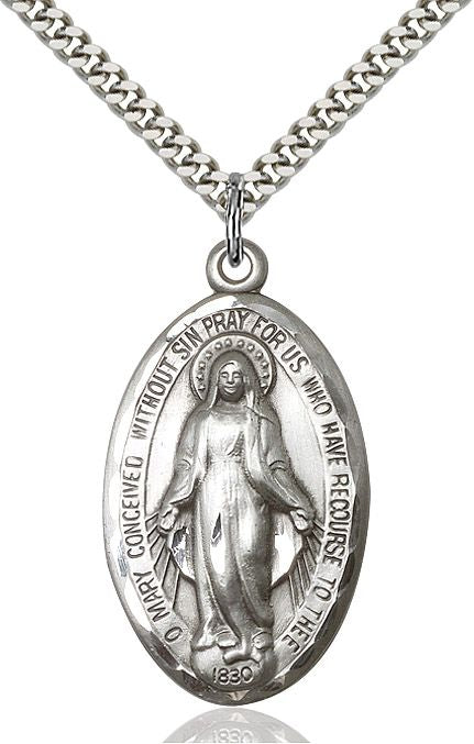Miraculous medal 16531, Sterling Silver