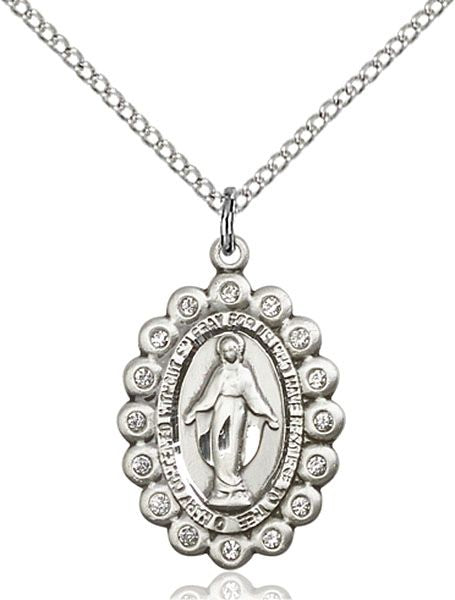 Miraculous medal 2009C1, Sterling Silver