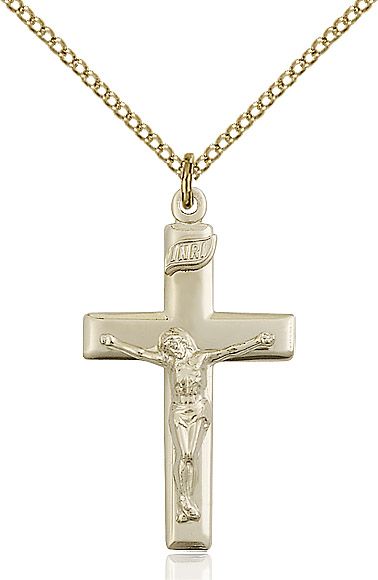 Crucifix medal 21912, Gold Filled
