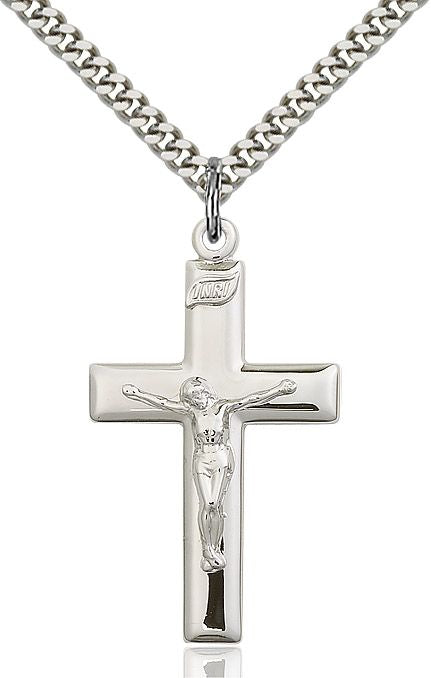 Crucifix medal 21931, Sterling Silver
