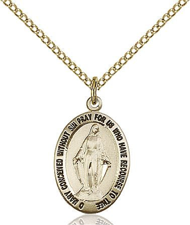 Miraculous medal 39852, Gold Filled