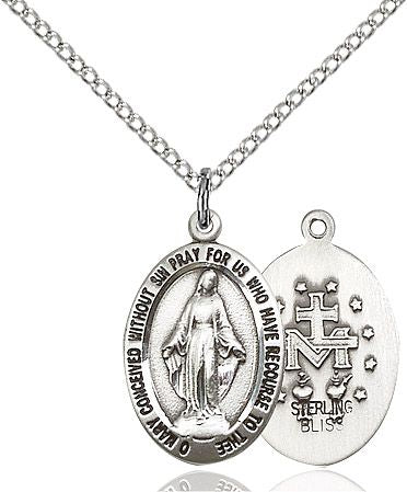 Miraculous medal 39851, Sterling Silver