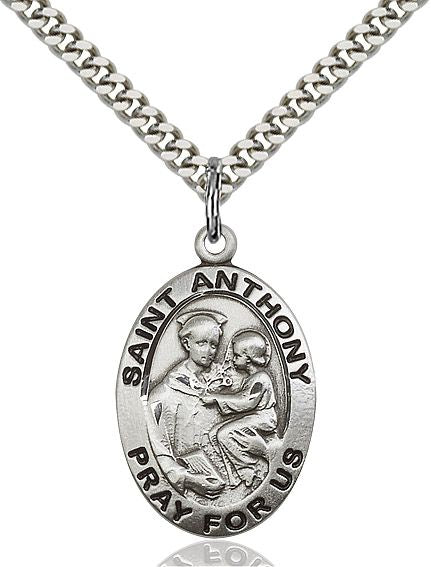 Saint Anthony of Padua medal 40211, Sterling Silver