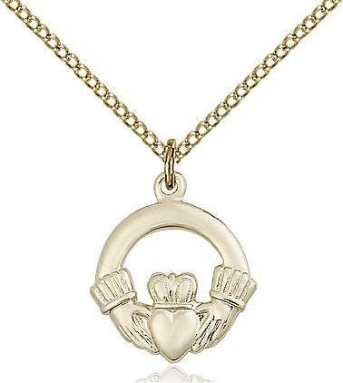 Claddagh medal 41382, Gold Filled