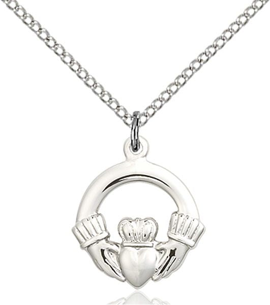 Claddagh medal 41381, Sterling Silver